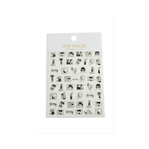 Techmrt Eldiven Tattoo Dövme Sticker - Siyah