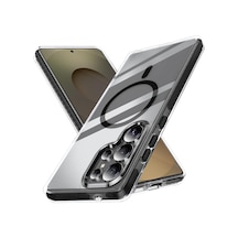Wavy-bumper Samsung Galaxy S25 Ultra İçin Kılıf Manyetik Magsafe İle Uyumlu S25 Ultra Koruyucu Sararma Karşıtı Güçlü Manyetikli Tpu+pc Bumper Hybrid Tasarımlı Samsung S25 Ultra Kılıfı