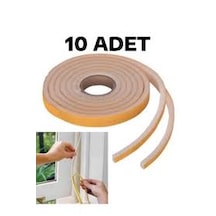 10 Adet Süngerli Yapışkanlı Kapı Bandı Isı Yalıtım Süngeri 5 M