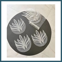 Bezos 6 Lı Dantel Kahve Sunumluğu 15x15 Cm Asorti Desenli Zarif Sunum Aksesuarı Ob Çok Renkli