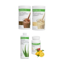 Herbalife 1 Çikolotalı Shake +1 Vanilya + 1 Aloe + 1 Limon 50gr Çay.