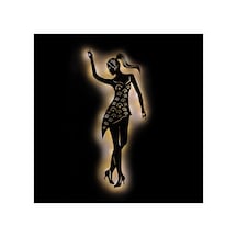 Led Işıklı Dans Temalı Tablo Helen Dekoratif Gece Lambası Sarı - 737251295 Sarı