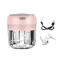 100/250ml Elektrikli Sarımsak Ezici Sarımsak Presi Sebze Çili Et Sarımsak Doğrayıcı Pembe 250ml Siyah