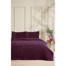 Merinos Modern Line Tek Kişilik Battaniye Seti 150x220 -mürdüm Mürdüm
