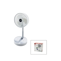 Masa Üstü Vantilatör Usb Şarjlı Katlanır Fan 16.4cm - Uzayan Ayak 12.5-19cm 180 Derece Dönebilen Tel