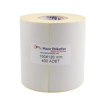 Kargo Etiketi Eko Termal Etiket 100mm X 120mm Ruloda 400 Adet 40mm Kuka Çapında Direk Termal Transfer Etiketi Diğer