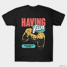 Flood Of Style Eğlenceli Atari Oyunu Denetleyicisi Görünümlü Erkekler Kadınlar İçin %100 Pamuklu Tişört Kısa Çok Renkli
