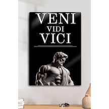 Metal Baskı - Veni Vidi Vici, Motivasyon Mitolojik Heykel Dekoratif Sanatsal Tablo