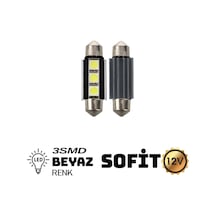 Carub 12V Led Ampul 39mm Sofit Metal Canbus Plaka Tavan Bagaj Torpido Lambası Beyaz 2li Set BR0402245