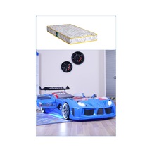 Arabalı Yatak, Audi Rüzgarlıklı Full Ledli Arabalı Yatak - Mavi 1 Adet Comfort Yatak