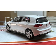 Oyuncak Metal Model Araba 1/36 Çek Bırak Vw Golf 8 Gtı Beyaz