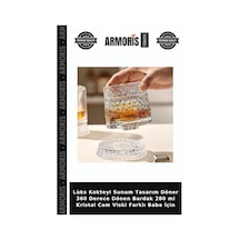Lüks Kokteyl Sunum Tasarım Döner 360 Derece Dönen Bardak 280 Ml Kristal Cam Viski Farklı Baba İçin Çok Renkli