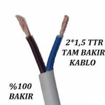 Çarkıt - Cmk Cable 2X1,5 Ttr Çok Telli Kablo Tam Kesit %100 Bakır