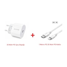 Auris PD Apple Uyumlu iPhone Yüksek Hızlı Şarj Cihazı Seti 20W