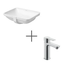Duravit Starck 3 49 Cm Tezgahaltı Lavabo Ve A.1 Lavabo Bataryası