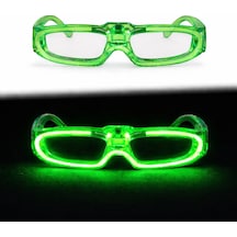 Yeşil - 465 - Led Işıklı Parti Gözlüğü 3 Modlu Glow &amp Gece - Edntrend - Eğlence Gözlüğü