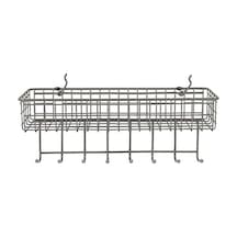 Spectrum Diversified Pegboard & Duvara Monte Raf Sepeti Ve Kanca İstasyonu, 40,64 Cm U X 14,0 Cm G, Endüstriyel Gri