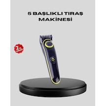 Ceylan Adam 5 Başlıklı Şarjlı Tıraş Makinesi Saç, Sakal, Burun Ve Vücut İçin Çok Fonksiyonlu Bakım