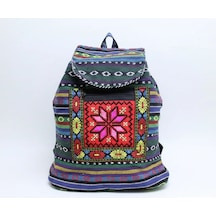 Diğer Kilim Desenli Sırt Çantası Renkli
