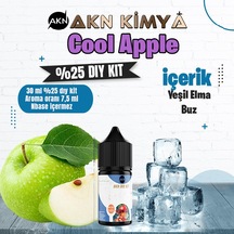 Cool Apple Yoğun Dıy Kit Yeşil Elma Buz Gıda Aroması %25 Oranda Aroma İçerir Hazır Değildir 30 Ml