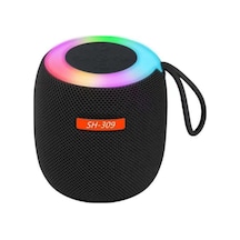 Sh-309 Mini Taşınabilir Renkler Led Işık Bluetooth Hoparlör Siyah - 854519511