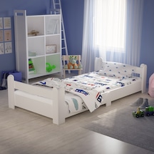 Tuliplife Montessori Karyola Beyaz 90x190 Yatak Uyumlu Oval Kesim Çocuk Yatağı TLP-101
