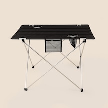 Katlanabilir Kamp Masası - Siyah - 73x55x48 Cm Çok Renkli