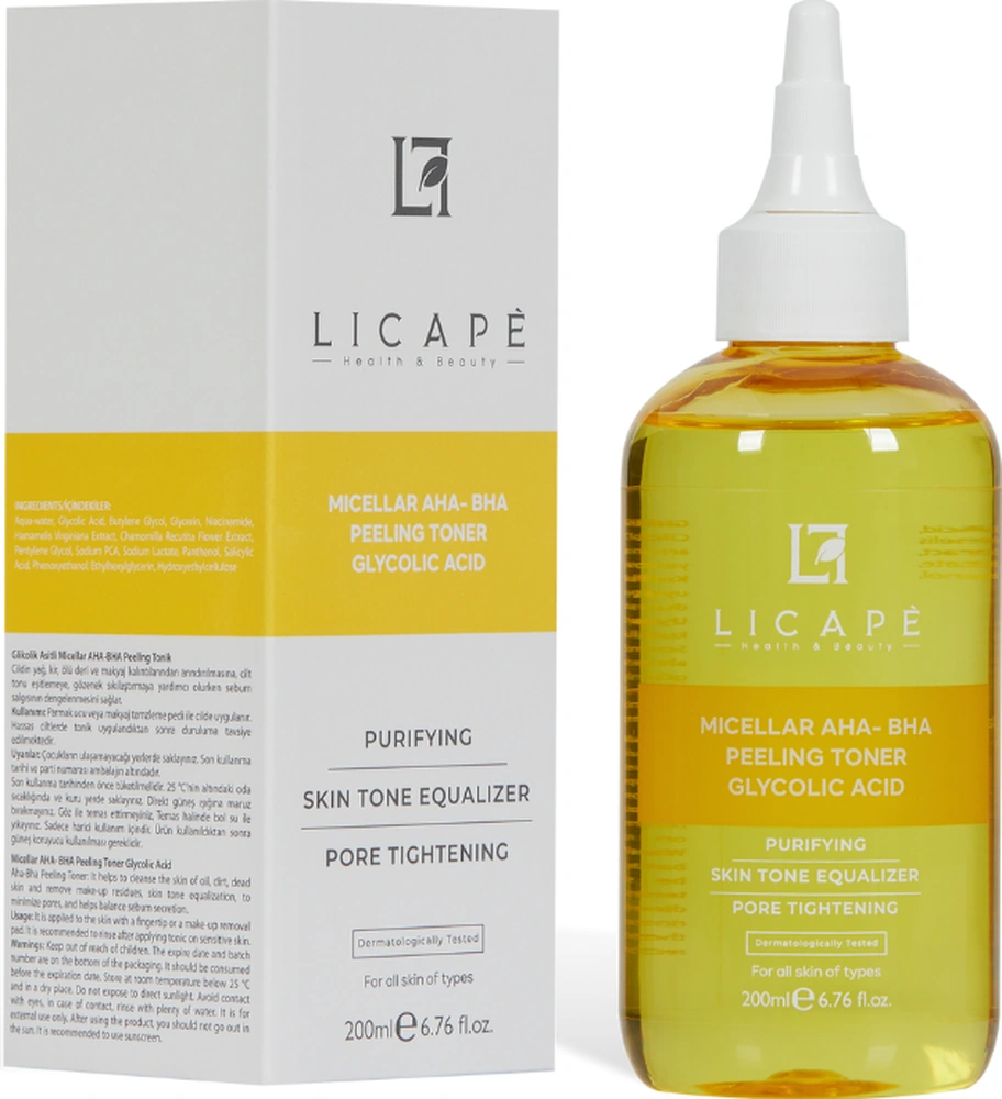 Licape Micellar Glikolik Asitli Aha-Bha Peeling Tonik 200 ml