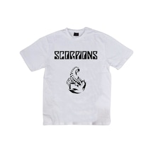 Stoned&Fame Scorpions Baskılı T-shirt Beyaz