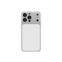 Apple İphone 15 Pro Max Uyumlu 18 Pro Max Görünümlü Magsafe'li Kamera Korumalı Kapak Gri Beyaz