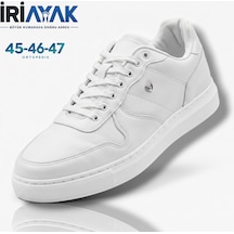 İriayak Büyük Numara 45-47 / Rahat Taban Casual Ayakkabı/ Erkek - Günlük Kullanıma Uygun Siyah Beyaz