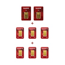 Nadir Gold 24 Ayar 16 Gram Külçe Altın 2 Adet 5 Gram Külçe Altın + 6 Adet 1 Gram Külçe Altın
