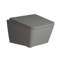 VitrA Equal Rim-ex Asma Klozet Ve Soft Kapak Takımı, Clean, Mat Taş Gri, 7245b476-0090+119-076-009 Diğer