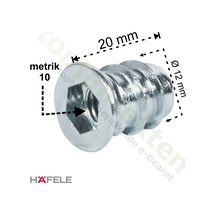 Hafele Dübel Çelik Galvaniz Havşa Başlı M10X20Mm