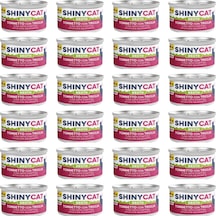 Gimcat Shiny Cat Broth Sos İçinde Barbun Balıklı Ton Yetişkin Kedi Konservesi 24 x 70 G