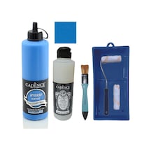 Mobilya Boyası-cadence Multisurface H-037 R.mavi 500ml Ultimate Vernik Parlak 250ml Saten Rulo Set Mavi Mavi