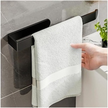 Alper Banyo Siyah Yapışkanlı Lamalı Solo Havlu Kağıdı Asacağı Solo Havluluk Siyah