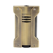 Conquistador 1li Torch Fırçalanmış Altın Metal Puro Çakmağı 8003ct
