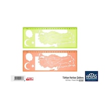 Hatas 02287 Türkiye Haritası Şablonu Çok Renkli
