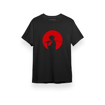 Samurai Champloo Red Minimal Siyah Kısa Kol Erkek Tshirt 001
