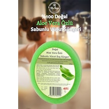 Doğal Aloe Vera Özlü Süngerli Sabun, Aloe Vera Özlü Duş Süngeri