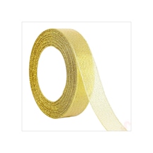 Parlak Simli Organze Kurdele, 2,5 Cm X 23 Mt - Altın 0 - 99