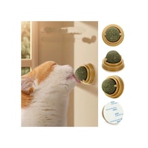 Duvara Yapışan Dönen Kedi Nanesi Cat Oyun Topu Doğal Kedi Oyuncağ