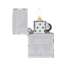 Zıppo Çakmak48838 Zıppo Flame Desıgn 9. 4 Numara Gri
