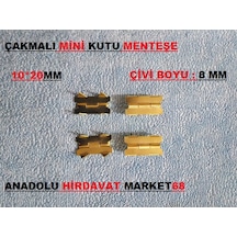 Dekoratif Mini Çakmalı Tavla ve Kutu Menteşe Sarı 12 Adet