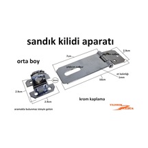 Sandık Askısı Asma Kilit Aparatı Krom Kaplama Orta Boy