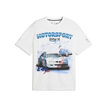 Puma Bmw Mms Sportswear Grphc Tee Erkek Günlük Tişört 63488802 Beyaz Beyaz