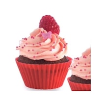 Bybirgül Kırmızı 18 Li Silikon Mini Kek Kalıbı ,muffin ,browni