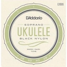 Daaddario Ej53S Siyah Soprano Ukulele Tel Seti