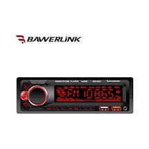 Bawerlink Bw6201 Bluetooth Oto Teyp Çift Usb Girişli 4x60w Amfi Çıkışlı Sd/usb/aux Destekli Araba Teybi Radyo